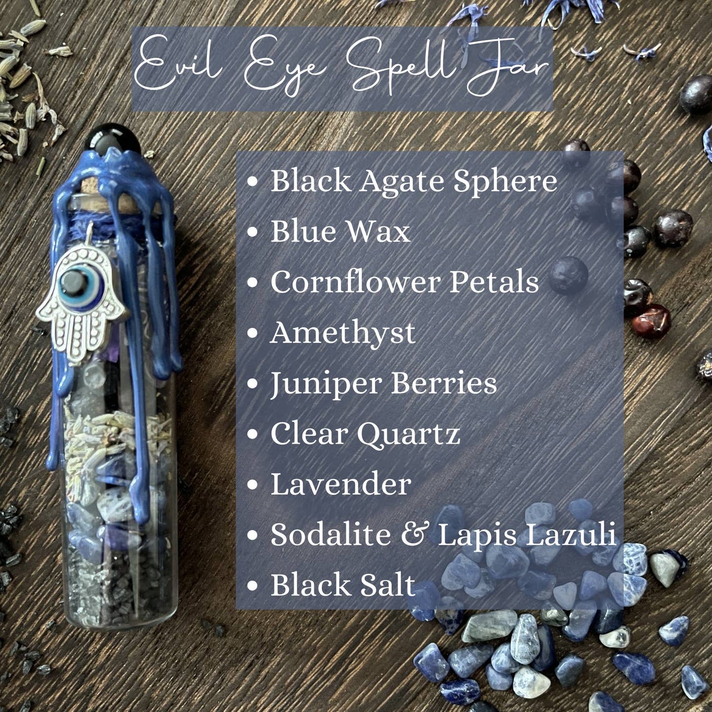 Evil Eye Protection Spell Jar, Nazar Spell Bottle - Beyond The Veils