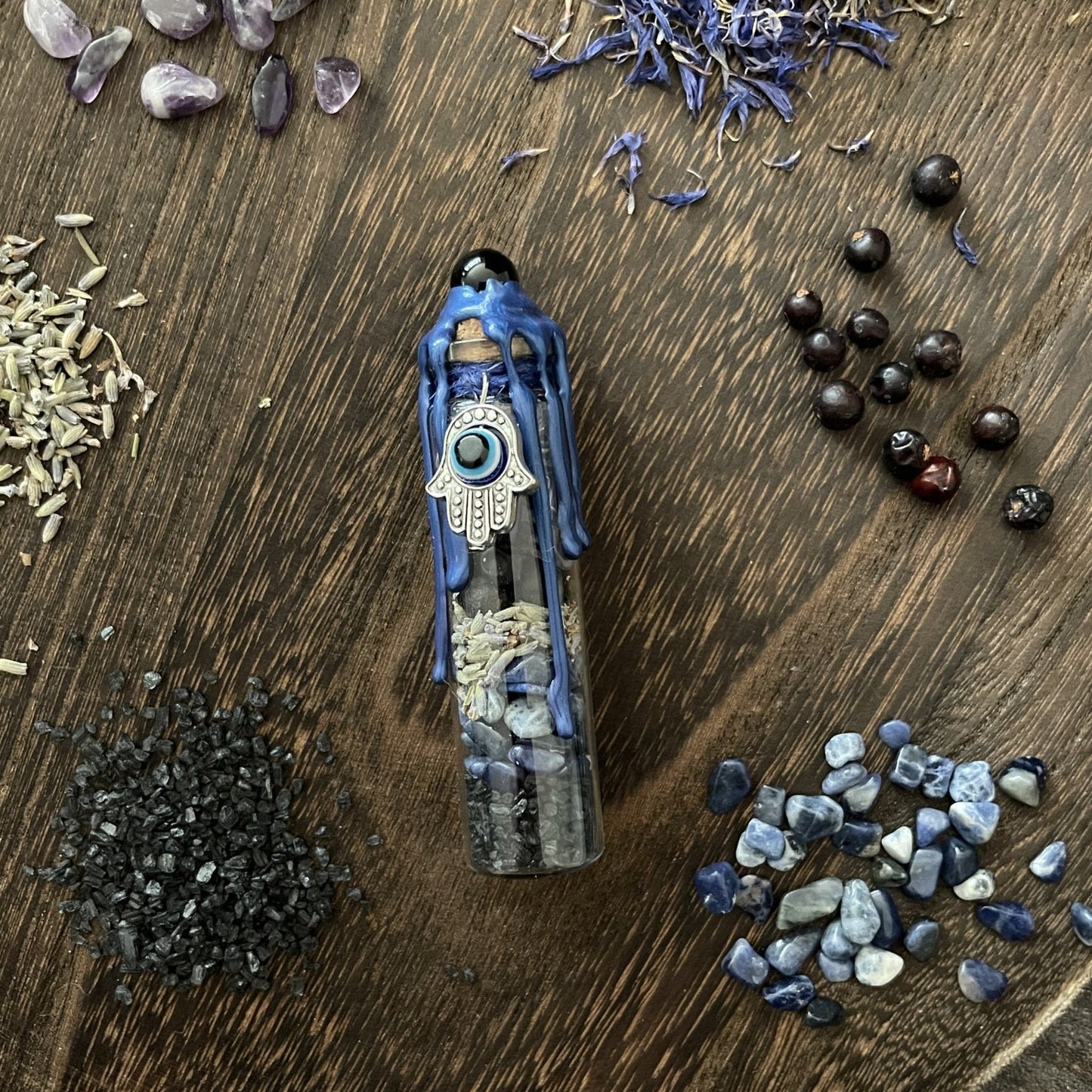 Evil Eye Protection Spell Jar, Nazar Spell Bottle - Beyond The Veils