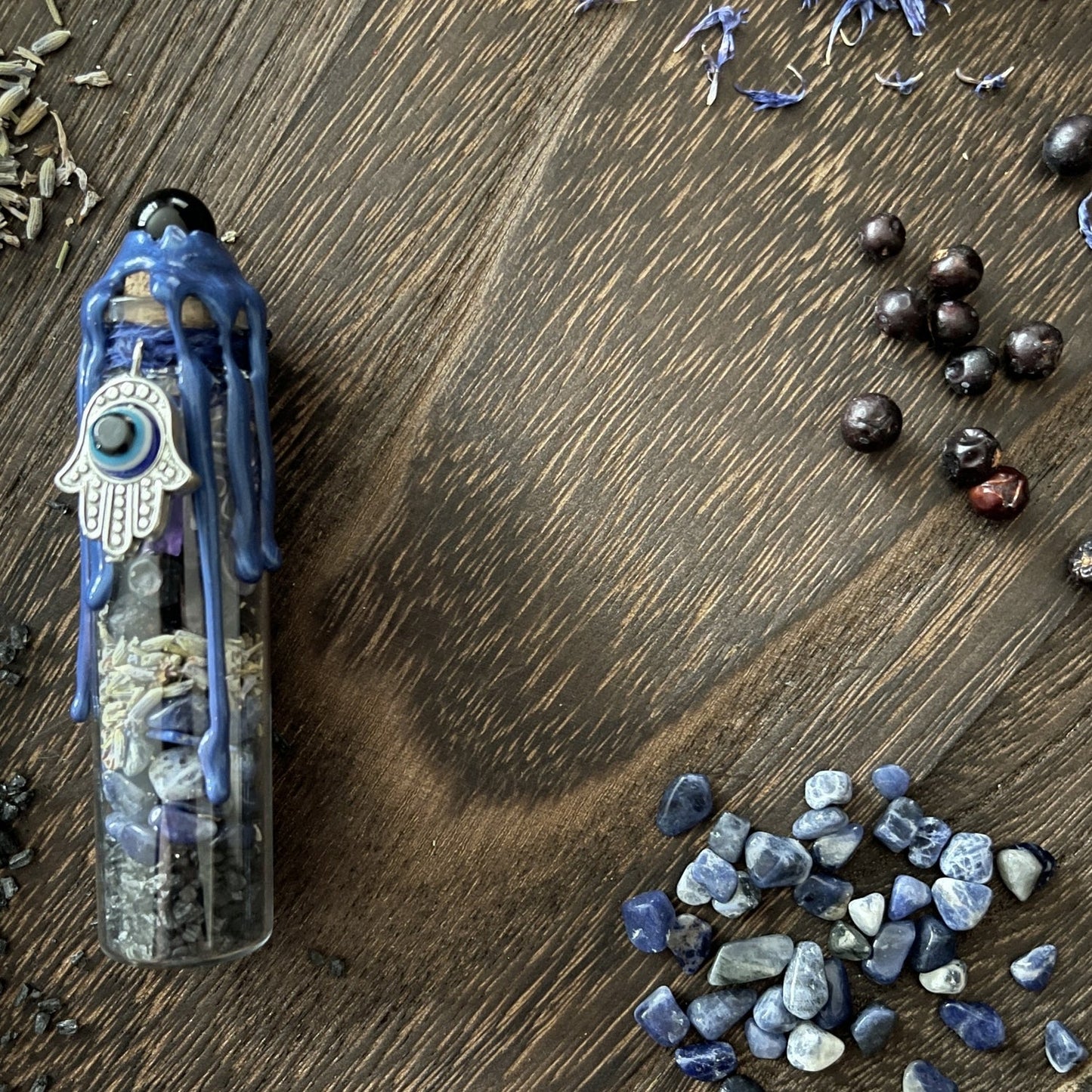 Evil Eye Protection Spell Jar, Nazar Spell Bottle - Beyond The Veils