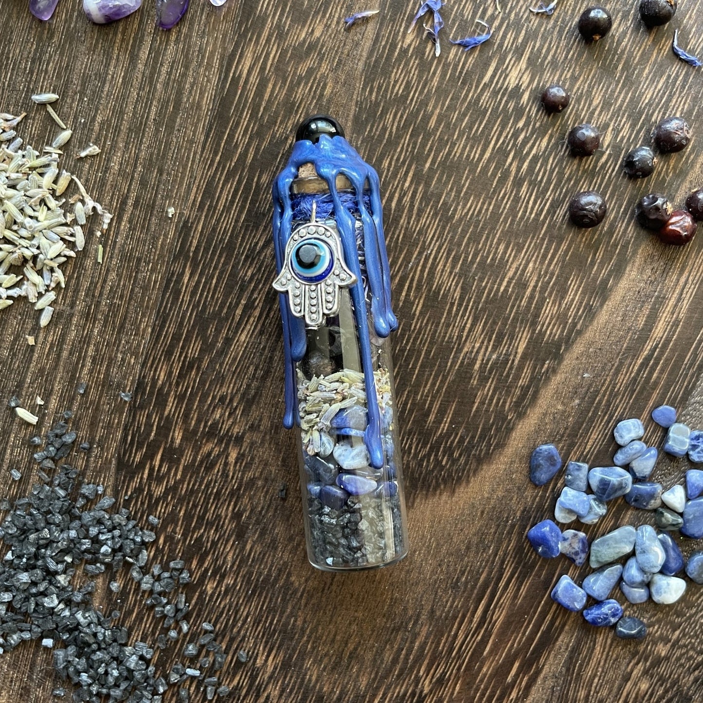 Evil Eye Protection Spell Jar, Nazar Spell Bottle - Beyond The Veils