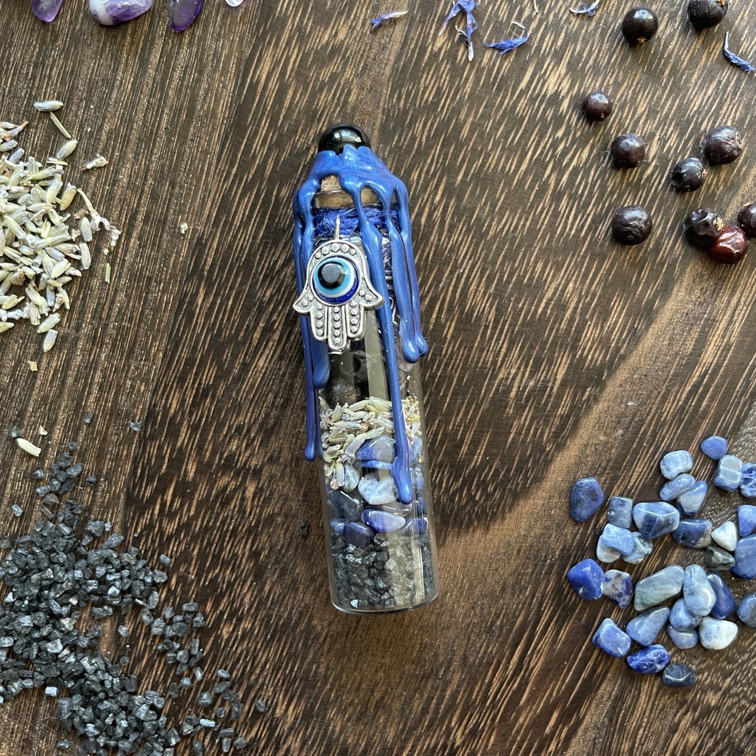 Evil Eye Protection Spell Jar, Nazar Spell Bottle - Beyond The Veils