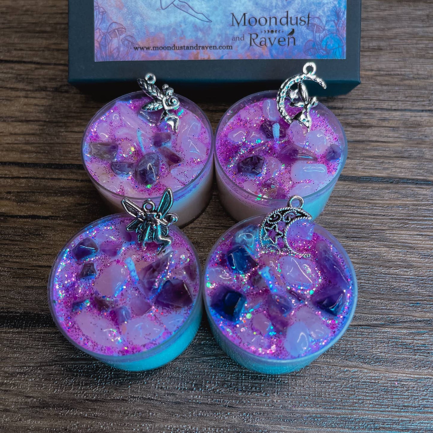 Faerie Dust Tealight Crystal Candles, Ritual Candles - Beyond The Veils