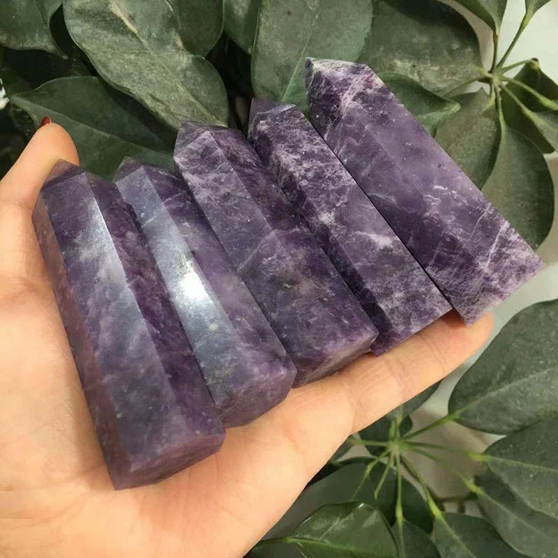 Natural Lepidolite Crystal Point Tower - Beyond The Veils