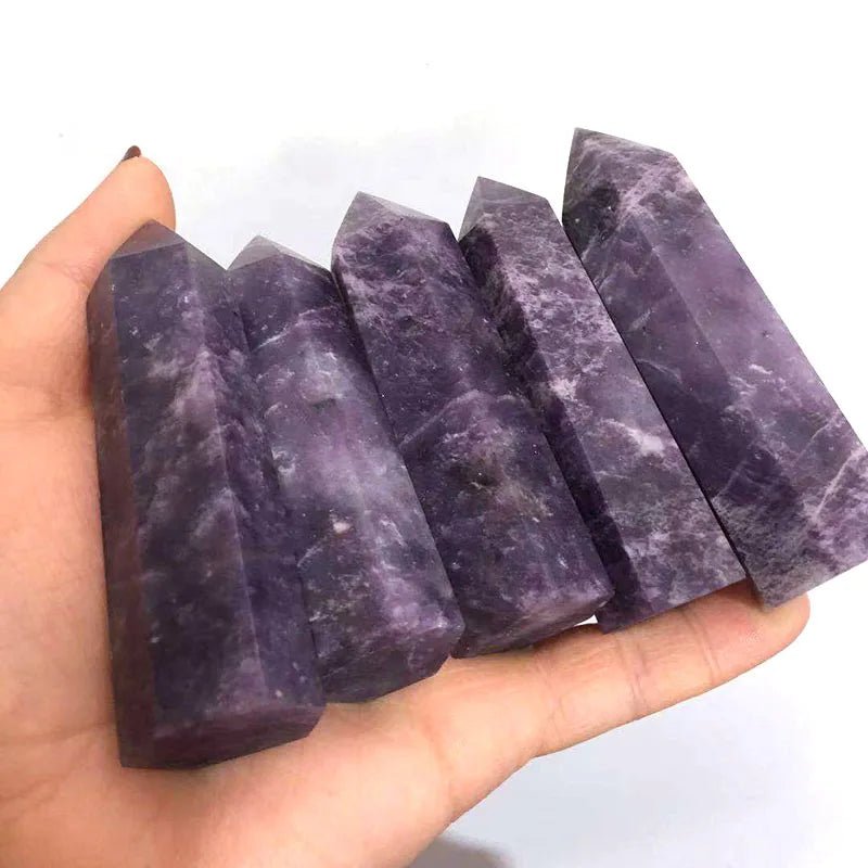 Natural Lepidolite Crystal Point Tower - Beyond The Veils