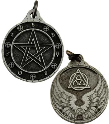 Pentagram talisman silver color - Beyond The Veils
