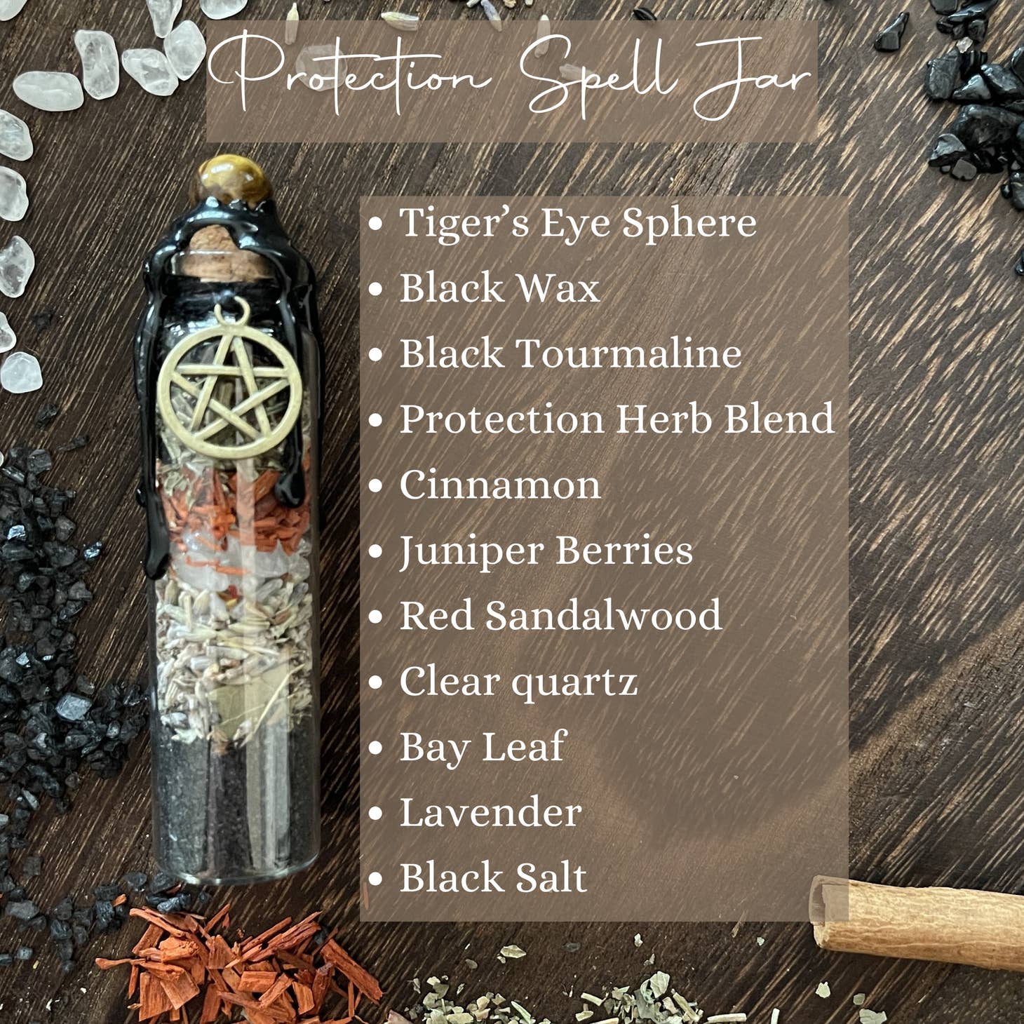 Protection Spell Jar, Intention Jar, Witch's Spell Bottle - Beyond The Veils