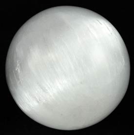 White Selenite gazing ball - Beyond The Veils
